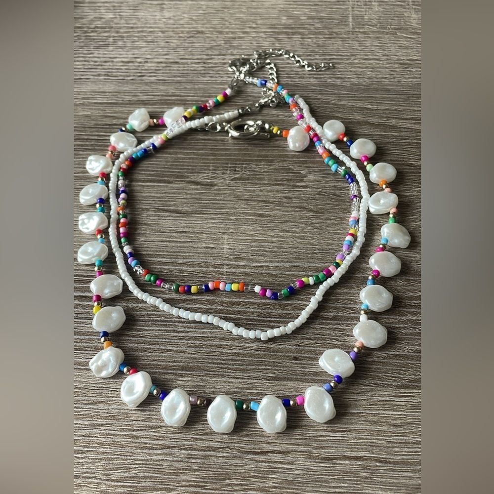 Multiple layer necklaces stack A176 - Picture 4 of 4